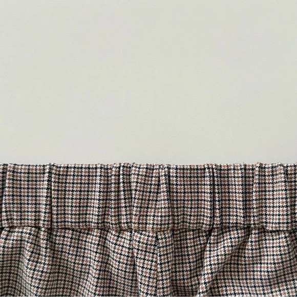 Babaton Conan Check Pants Size 2 Brown Plaid Slim Ankle Trouser Aritzia - Picture 10 of 12